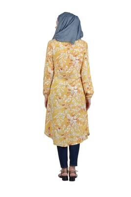 Overlaped Tunic Yellow Print 2