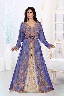 Hand embroidered georgette Islamic kaftans 2