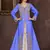 Blue embroidered georgette islamic kaftans With Sun-proof hijab