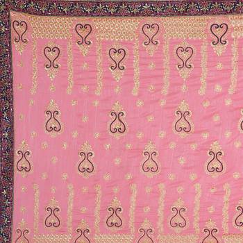 Pink Embroidered Silk Saree With Blouse 5