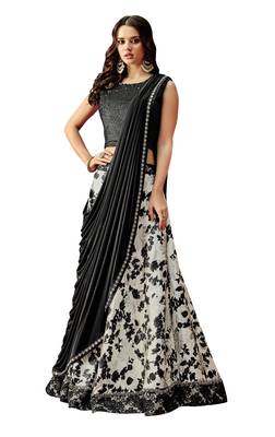 Off White Color Silk Designer Lehenga Choli 1