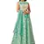 Green Color Tissue Designer Semi  Stitched Lehenga Choli