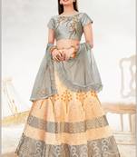 Cream Color Silk Designer Lehenga Choli