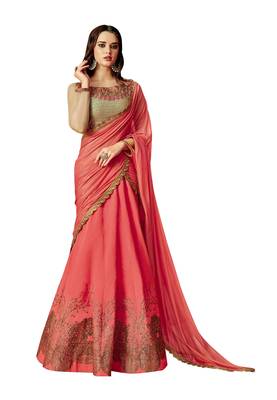Red Color Silk Designer Lehenga Choli 1