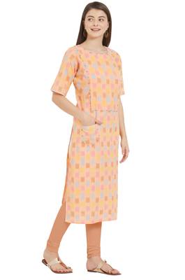 Multicolor printed cotton kurtis 3