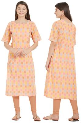 Multicolor printed cotton kurtis 5