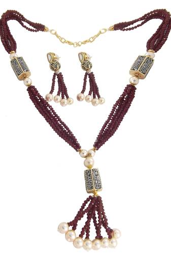 9blings Red cubic zirconia necklaces