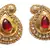Golden Maroon kundan tops earring