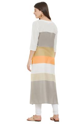 Multicolor embroidered cotton kurtis 2