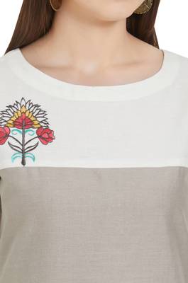 Multicolor embroidered cotton kurtis 4