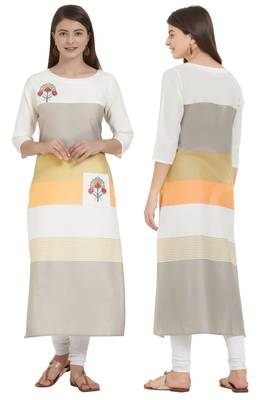 Multicolor embroidered cotton kurtis 5