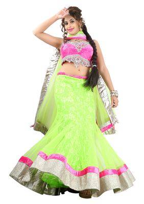 Pink Embroidered Velvet Lehenga Cholis With Blouse 2