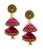 Pink jhumkas