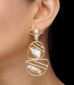 Baroque Pearl Long Danglers