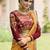 Multicolor Embroidered Faux Silk Saree With Blouse