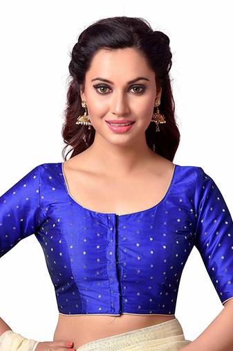 Royal Blue Art Silk Readymade Blouse