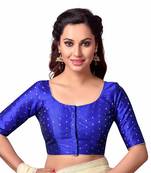 Royal Blue Art Silk Readymade Blouse