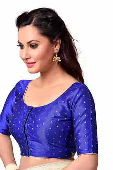 Royal Blue Art Silk Readymade Blouse