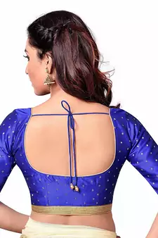 Royal Blue Art Silk Readymade Blouse