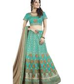 Blue Color Silk Designer Semi  Stitched Lehenga Choli