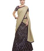 Purple Color Silk Designer Semi  Stitched Lehenga Choli