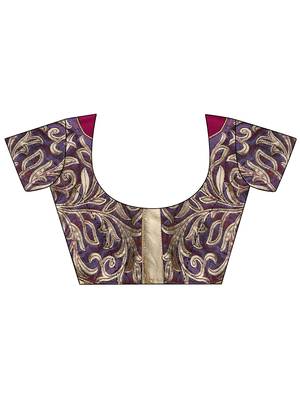 Purple Color Silk Designer Semi  Stitched Lehenga Choli 3