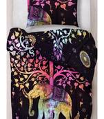 Elephant with tree multi duvet cover cotton size single