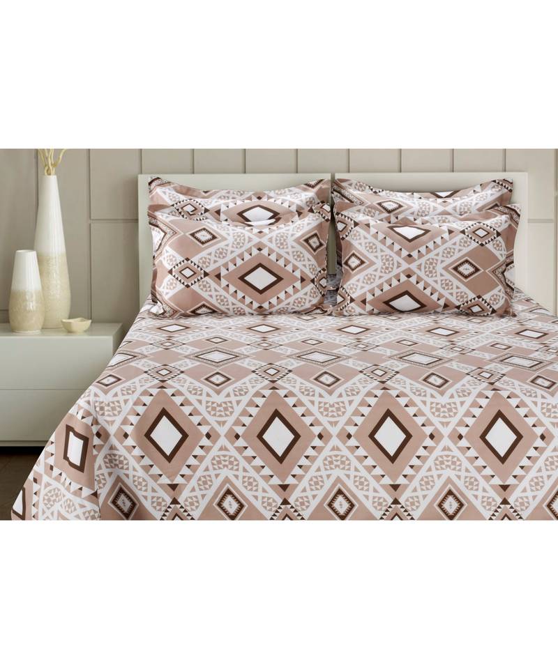 1800HomeLine 180TC Luxurious Superfine PolyCotton King Sized (Extra Large) Bedsheet with 2