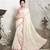 Cream Brasso Linen Brasso saree with blouse
