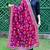 Red Georgette Embroidered Phulkari Dupatta