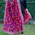 Red Georgette Embroidered Phulkari Dupatta