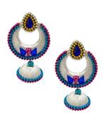 White chandbali earrings