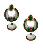 White chandbali earrings