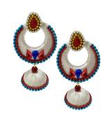 White chandbali earrings