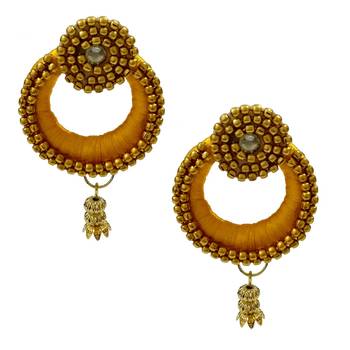 Gold chandbali earrings 1