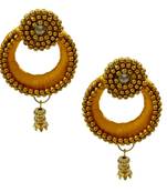 Gold chandbali earrings