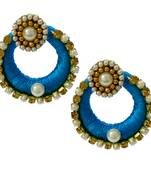 Blue chandbali earrings