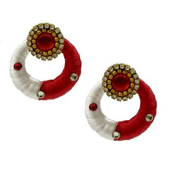 White chandbali earrings 1
