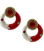 White chandbali earrings