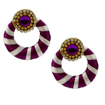 White chandbali earrings 1