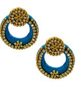 Blue chandbali earrings