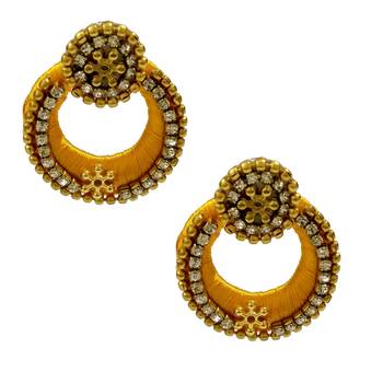 Gold chandbali earrings 1