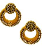 Gold chandbali earrings