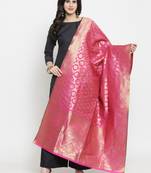 Rani Pink Banarasi Art Silk Women's Dupatta