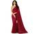 Maroon art silk saree with blouse