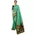 Green art silk saree with blouse