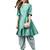 Inddus Green Tafeta Self Design Dhoti Kurta Set