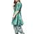 Inddus Green Tafeta Self Design Dhoti Kurta Set