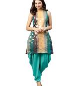 Inddus Gold Chanderi Cotton Woven Dhoti Kurta Set