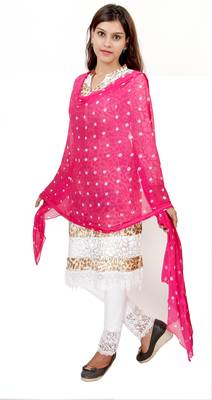 Pink Bandhej Dupatta 1